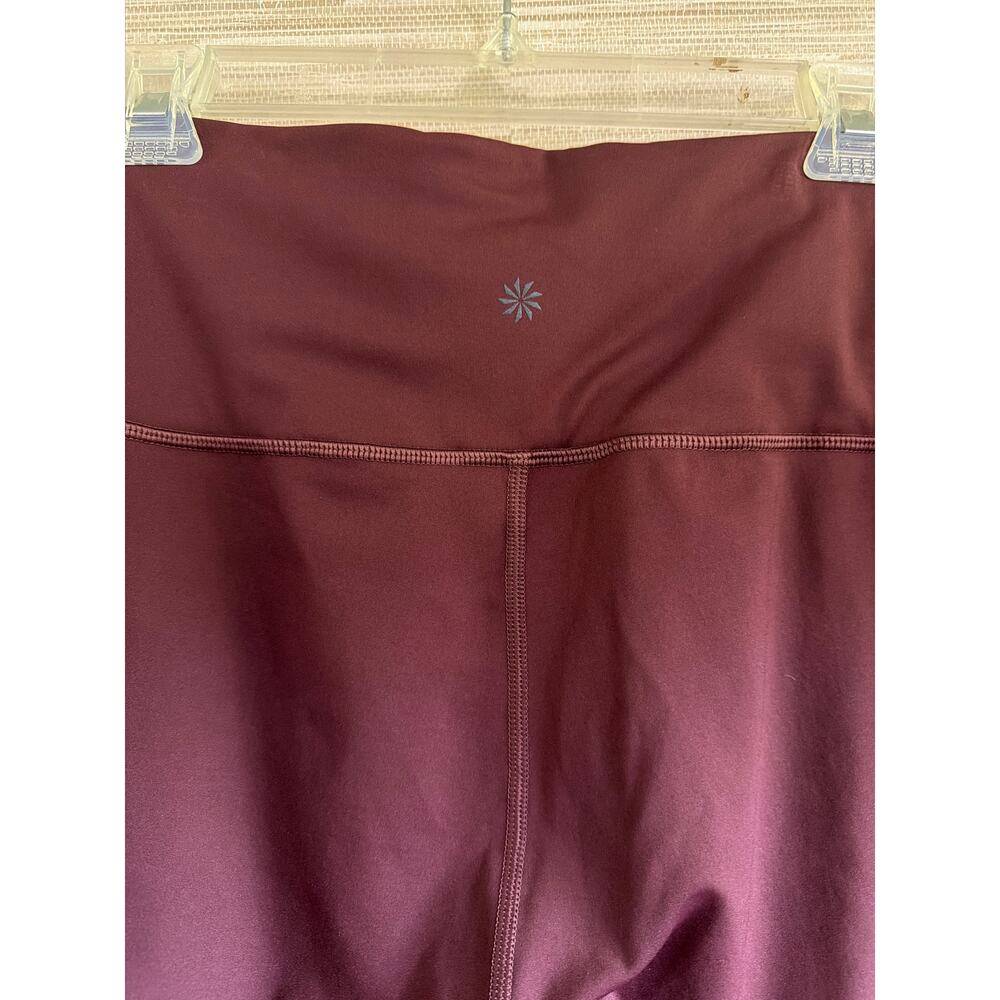 Athleta Persistence Laser cut 7/8 tight maroon leggings women's size XL - Picture 4 of 7